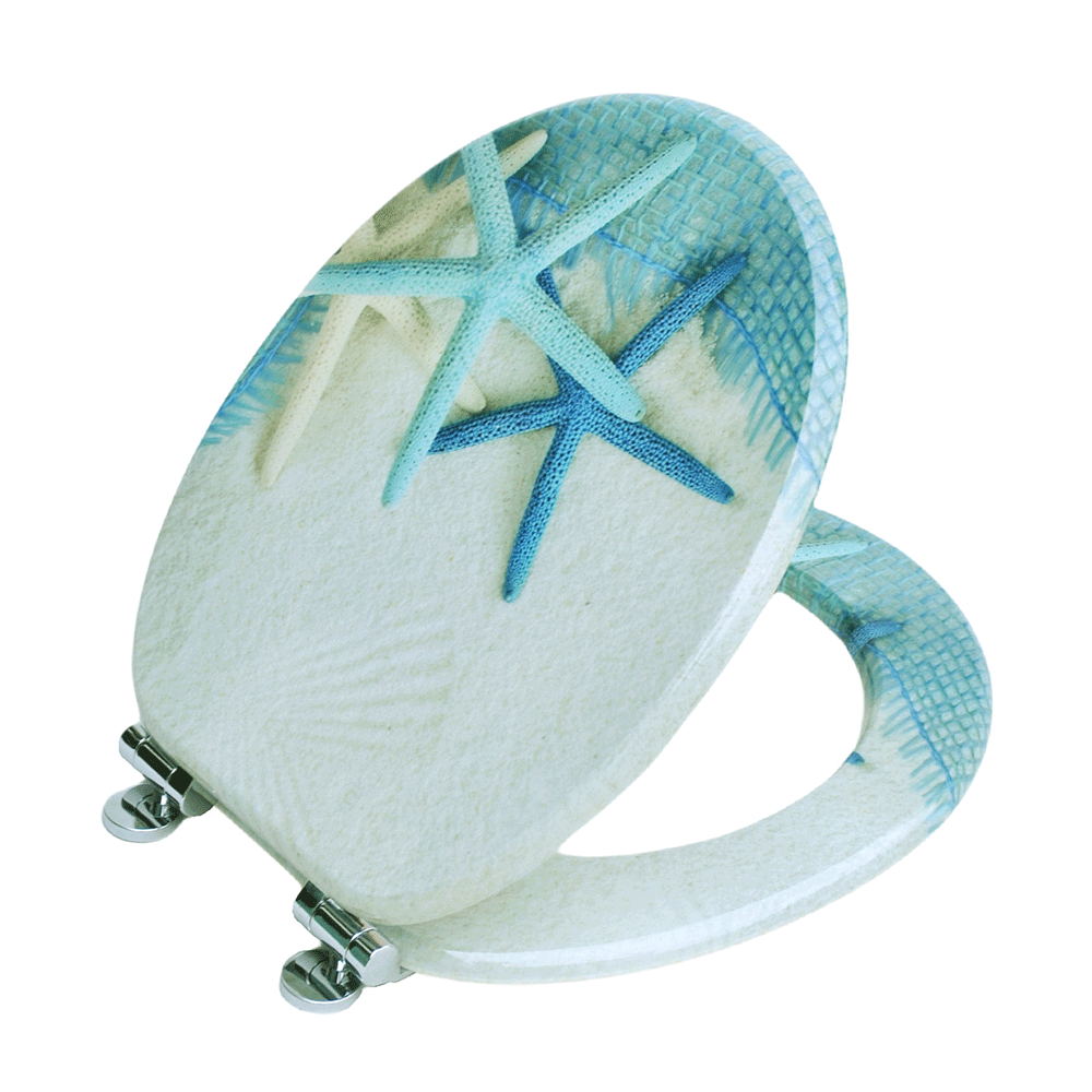 SINOBATH MDF-Holzkern, WC-Sitz Toilettensitz mit Absenkautomatik, Softclose-Scharnier(H026)