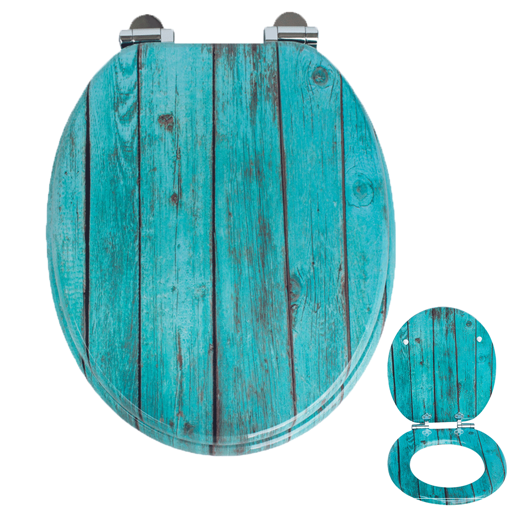 SINOBATH MDF-Holzkern, WC-Sitz Toilettensitz mit Absenkautomatik, Softclose-Scharnier(H144C)