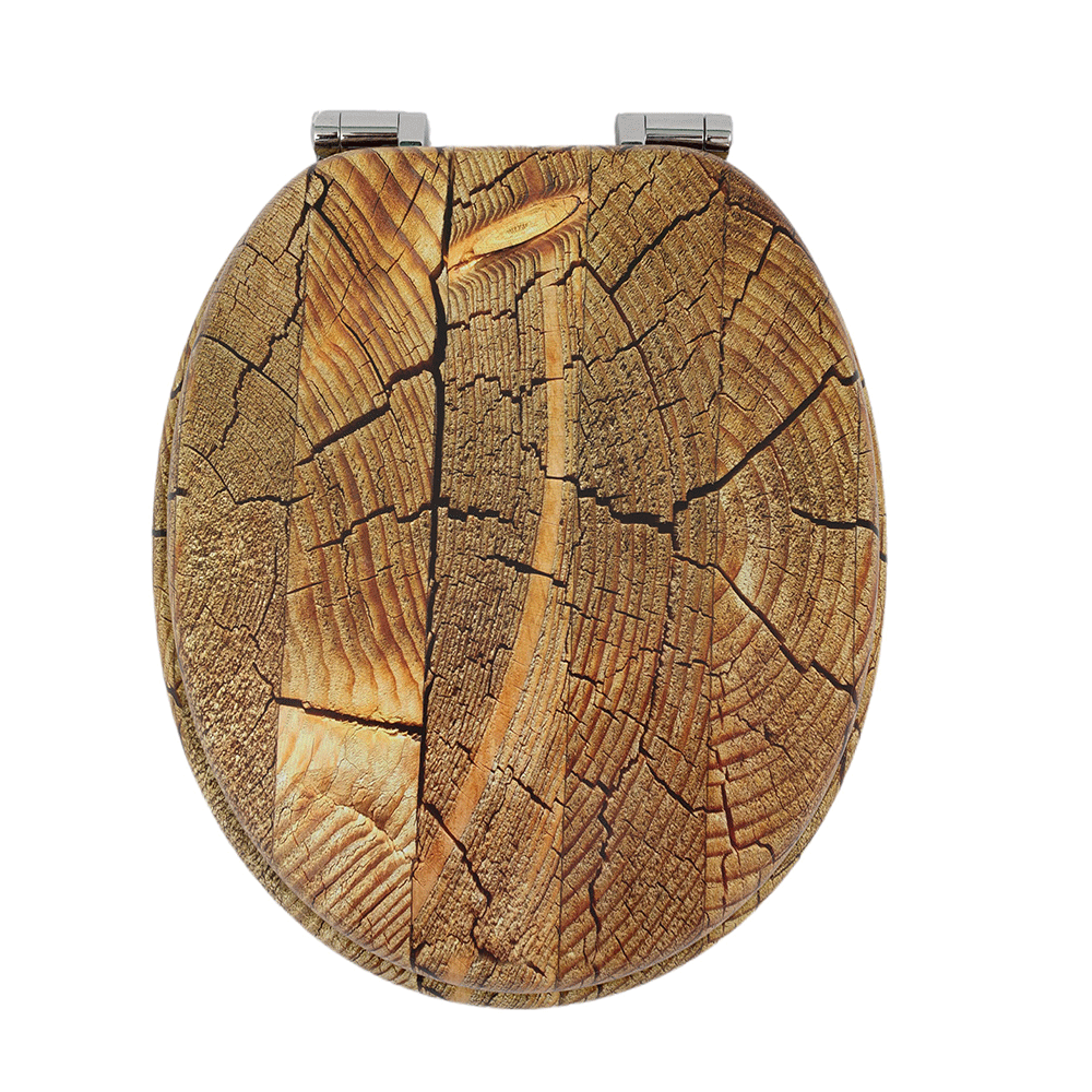 SINOBATH MDF-Holzkern, WC-Sitz Toilettensitz mit Absenkautomatik, Softclose-Scharnier(H168)