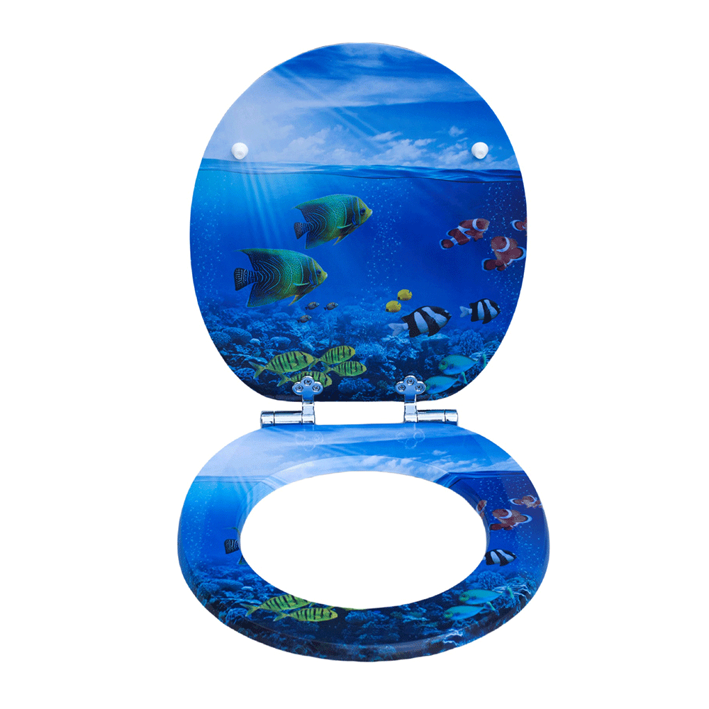 SINOBATH MDF-Holzkern, WC-Sitz Toilettensitz mit Absenkautomatik, Softclose-Scharnier£(H309)