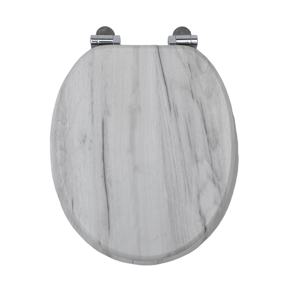 SINOBATH MDF-Holzkern, WC-Sitz Toilettensitz mit Absenkautomatik, Softclose-Scharnier(W109)