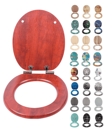 Holzoptik im Badezimmer: Natürliche Wärme mit hochwertigen MDF WC-Sitzen von SINOBATH