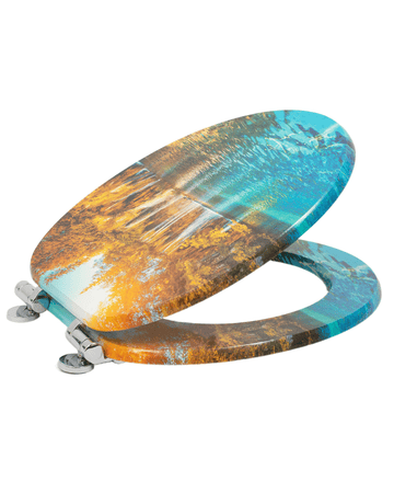 Herbst-Badezimmer Upgrade – Gemütlichkeit mit Holzoptik WC-Sitz