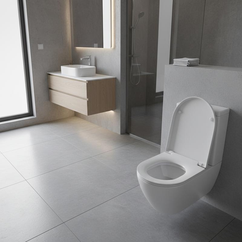 Urea WC-Sitz: Glänzende Oberfläche und höchste Hygiene Standards