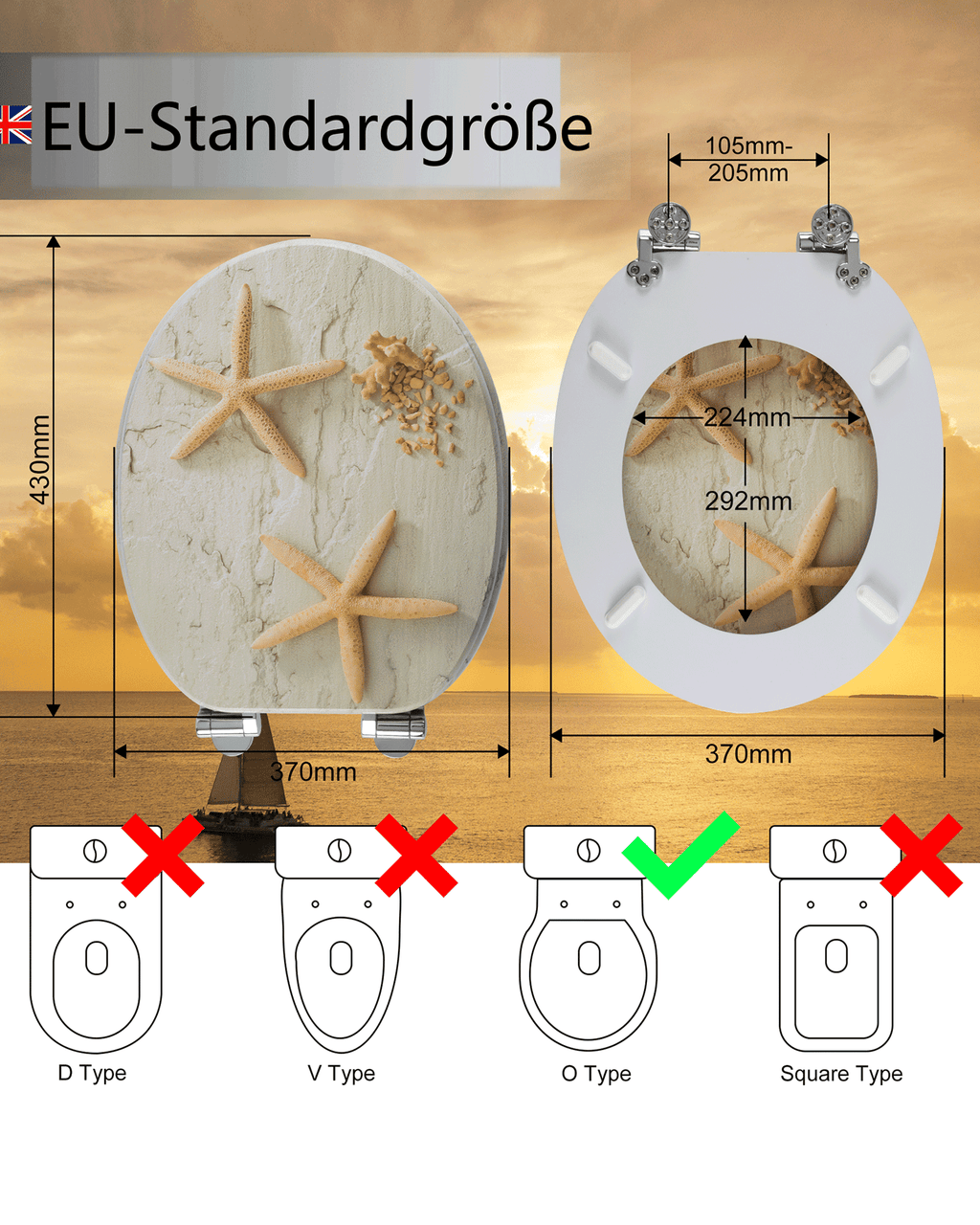 H138 WC-Sitz/Toilettensitz 