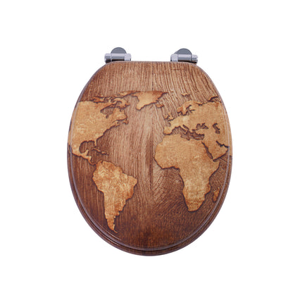 SINOBATH MDF WC-Sitz Gedruckte Muster Softclose Toilettensitz — H378