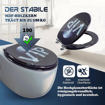 SINOBATH MDF WC-Sitz Gedruckte Muster Softclose Toilettensitz — H398