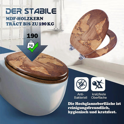 SINOBATH MDF WC-Sitz Gedruckte Muster Softclose Toilettensitz — H378