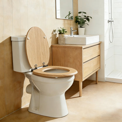 SINOBATH MDF WC-Sitz Retro-Holz Softclose Toilettensitz — W121