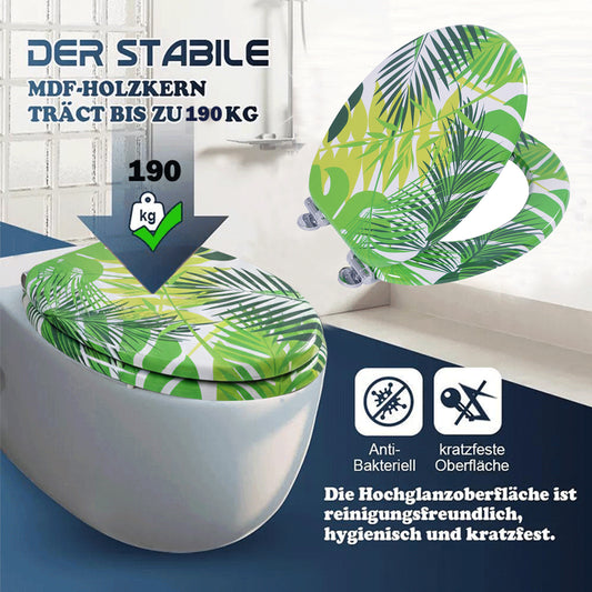 SINOBATH MDF WC-Sitz Gedruckte Muster Softclose Toilettensitz — H377
