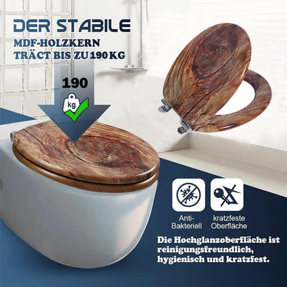 SINOBATH MDF WC-Sitz Gedruckte Muster Softclose Toilettensitz — H375