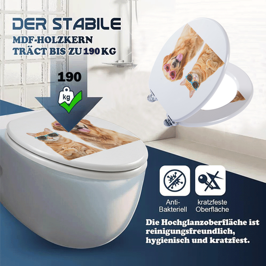SINOBATH MDF WC-Sitz Gedruckte Muster Softclose Toilettensitz — H384