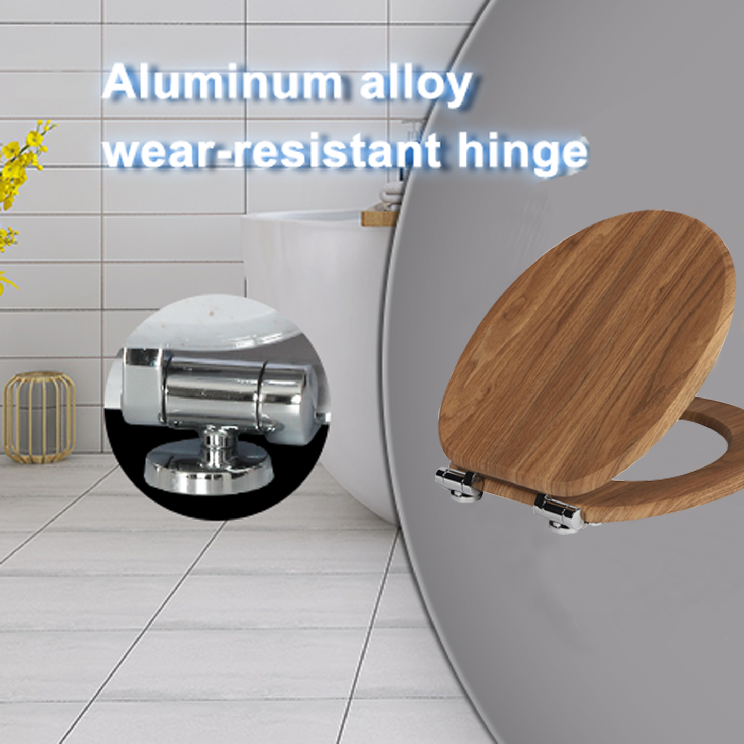 SINOBATH MDF WC-Sitz Retro-Holz Softclose Toilettensitz — W118