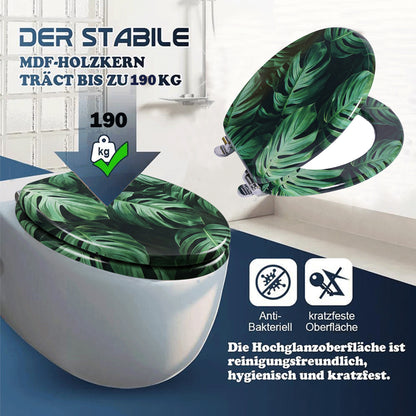 SINOBATH MDF WC-Sitz Gedruckte Muster Softclose Toilettensitz — H379