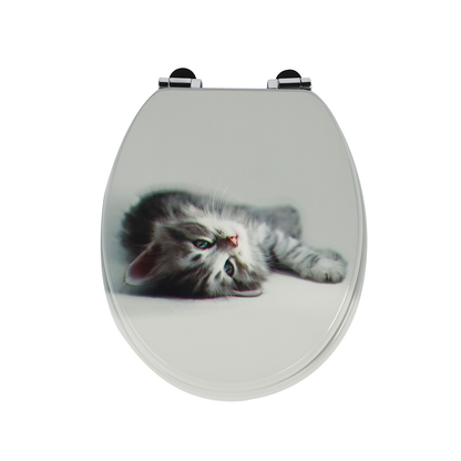 SINOBATH MDF WC-Sitz Katze Softclose Toilettensitz — H236