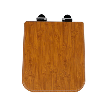 SINOBATH MDF WC-Sitz Quadrat Holzmaserung Softclose Toilettensitz — D-Z02