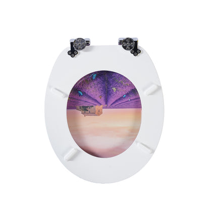 SINOBATH MDF WC-Sitz Gedruckte Muster Softclose Toilettensitz — H383