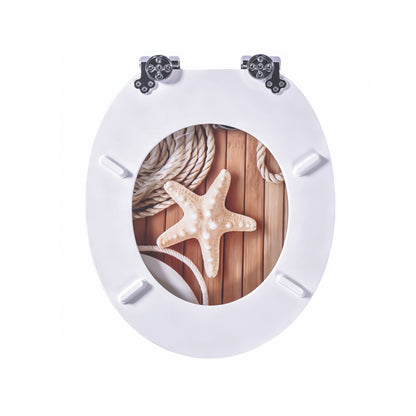SINOBATH MDF WC-Sitz Gedruckte Muster Softclose Toilettensitz — H373