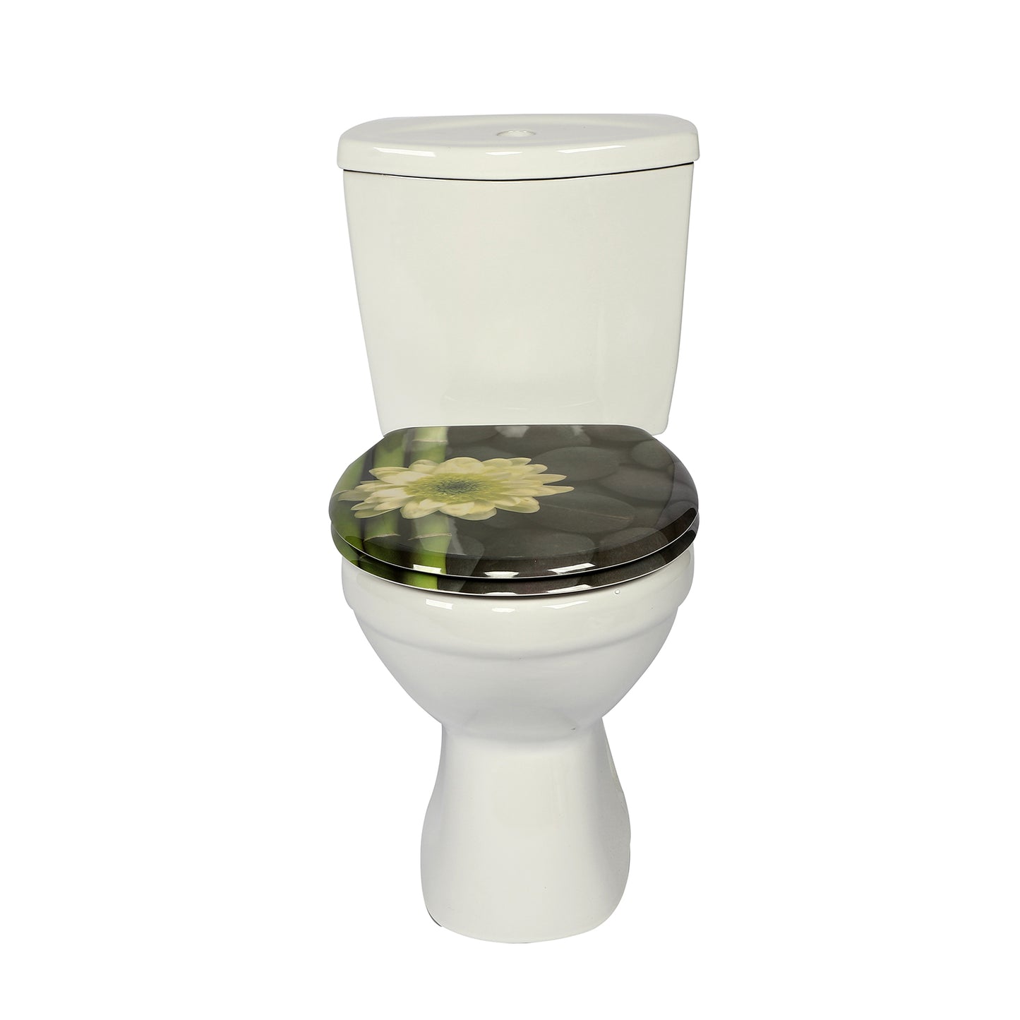 SINOBATH Duroplast WC-Sitz O-Form Blume-Optik Absenkautomatik — UF12-240