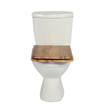 SINOBATH MDF WC-Sitz Quadrat Holzmaserung Softclose Toilettensitz — D-W108