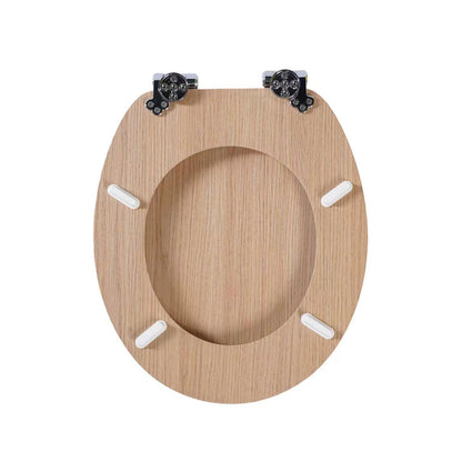 SINOBATH MDF-Holzkern, WC-Sitz Toilettensitz mit Absenkautomatik, Softclose-Scharnier (W042)