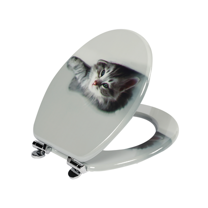 SINOBATH MDF WC-Sitz Katze Softclose Toilettensitz — H236