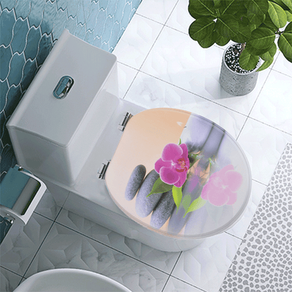 SINOBATH MDF-Holzkern, WC-Sitz Toilettensitz mit Absenkautomatik, Softclose-Scharnier（H351）