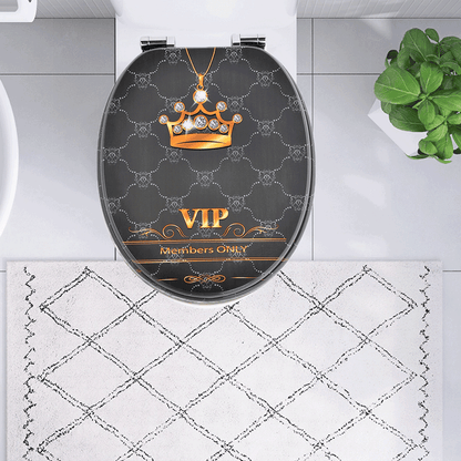 SINOBATH MDF-Holzkern, WC-Sitz Toilettensitz mit Absenkautomatik, Softclose-Scharnier（H353)