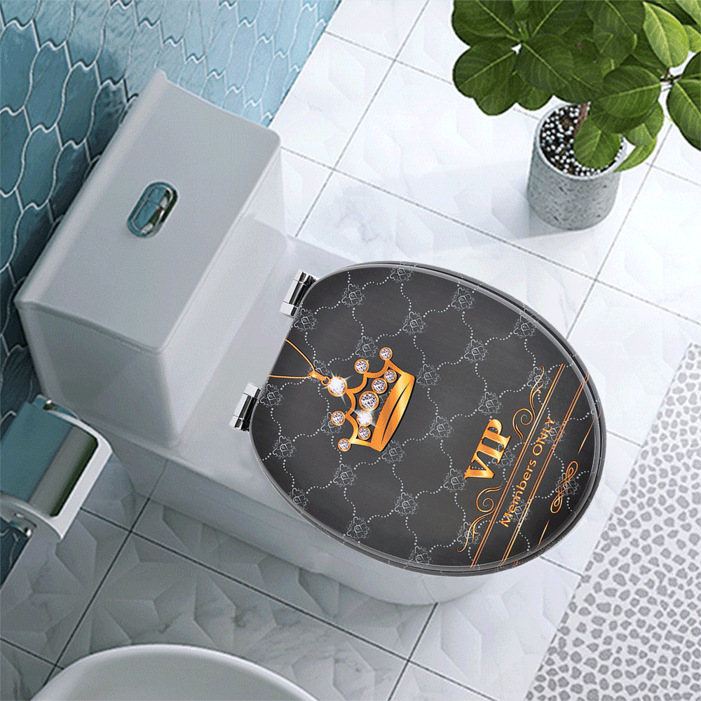 SINOBATH MDF-Holzkern, WC-Sitz Toilettensitz mit Absenkautomatik, Softclose-Scharnier（H353)