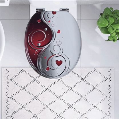 SINOBATH MDF-Holzkern, WC-Sitz Toilettensitz mit Absenkautomatik, Softclose-Scharnier(H359)