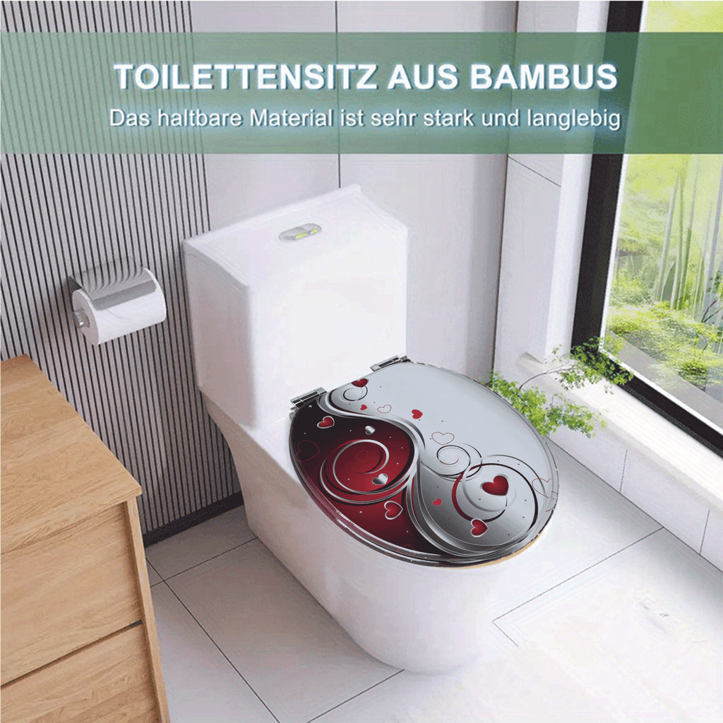 SINOBATH MDF-Holzkern, WC-Sitz Toilettensitz mit Absenkautomatik, Softclose-Scharnier(H359)
