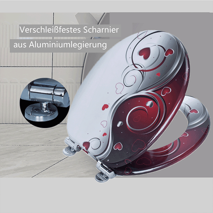 SINOBATH MDF-Holzkern, WC-Sitz Toilettensitz mit Absenkautomatik, Softclose-Scharnier(H359)