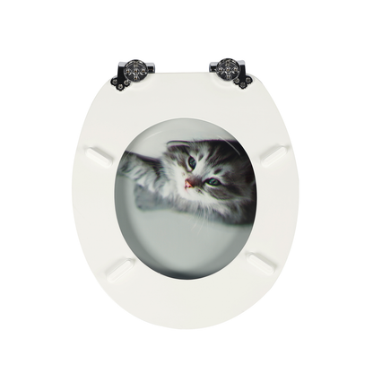 SINOBATH MDF WC-Sitz Katze Softclose Toilettensitz — H236