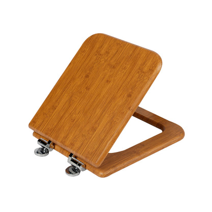 SINOBATH MDF WC-Sitz Quadrat Holzmaserung Softclose Toilettensitz — D-Z02