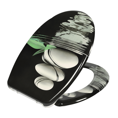 SINOBATH Duroplast WC-Sitz O-Form, Stein-Optik Absenkautomatik — UF12-222