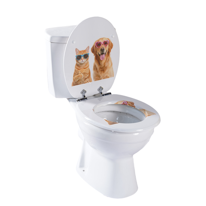 SINOBATH MDF WC-Sitz Gedruckte Muster Softclose Toilettensitz — H384