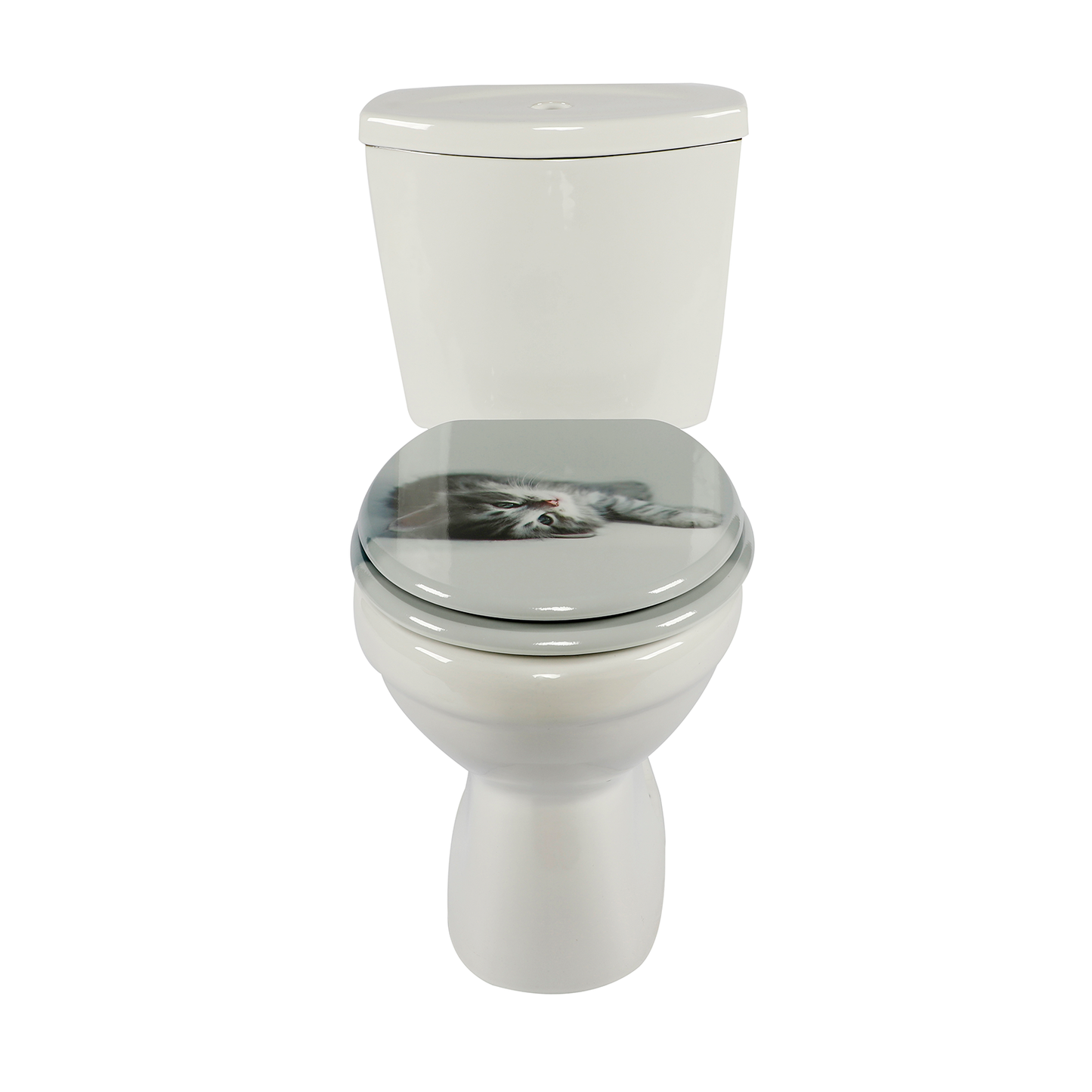 SINOBATH MDF WC-Sitz Katze Softclose Toilettensitz — H236