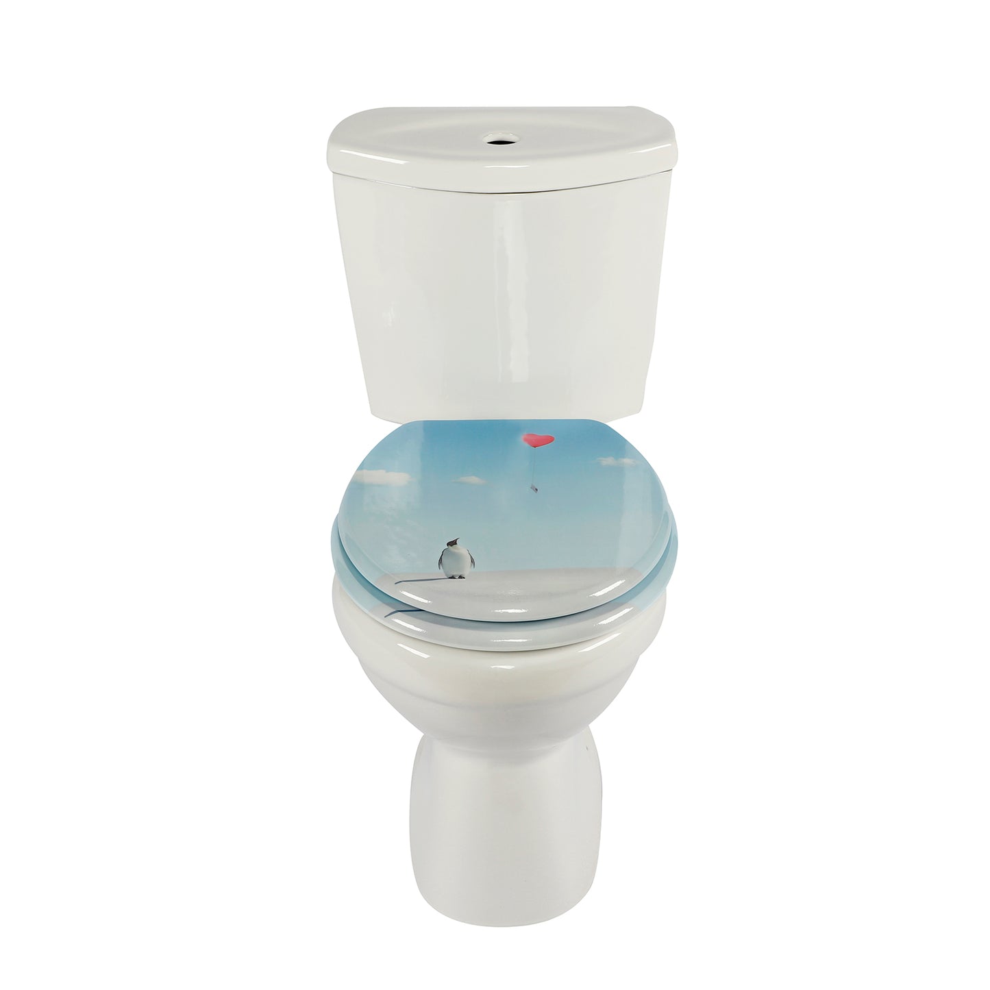 SINOBATH MDF WC-Sitz Pinguin Softclose Toilettensitz — H362
