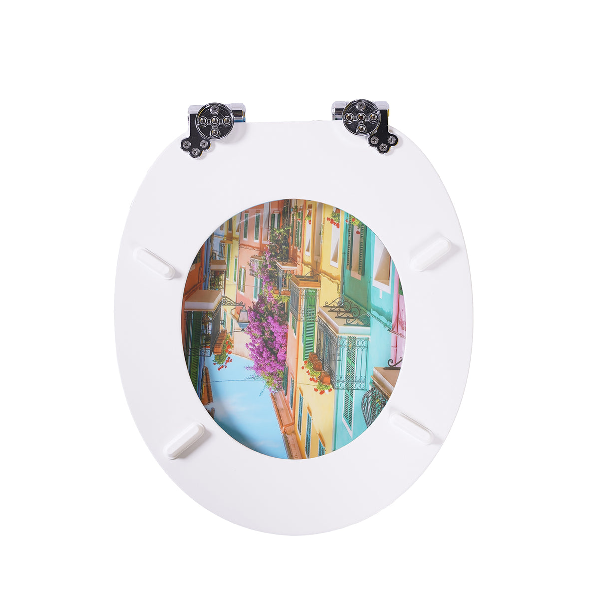 SINOBATH MDF WC-Sitz Gedruckte Muster Softclose Toilettensitz — H385