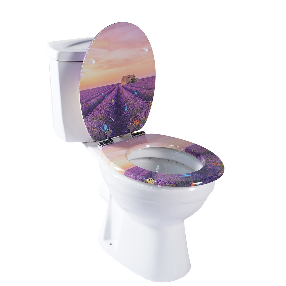 SINOBATH MDF WC-Sitz Gedruckte Muster Softclose Toilettensitz — H383