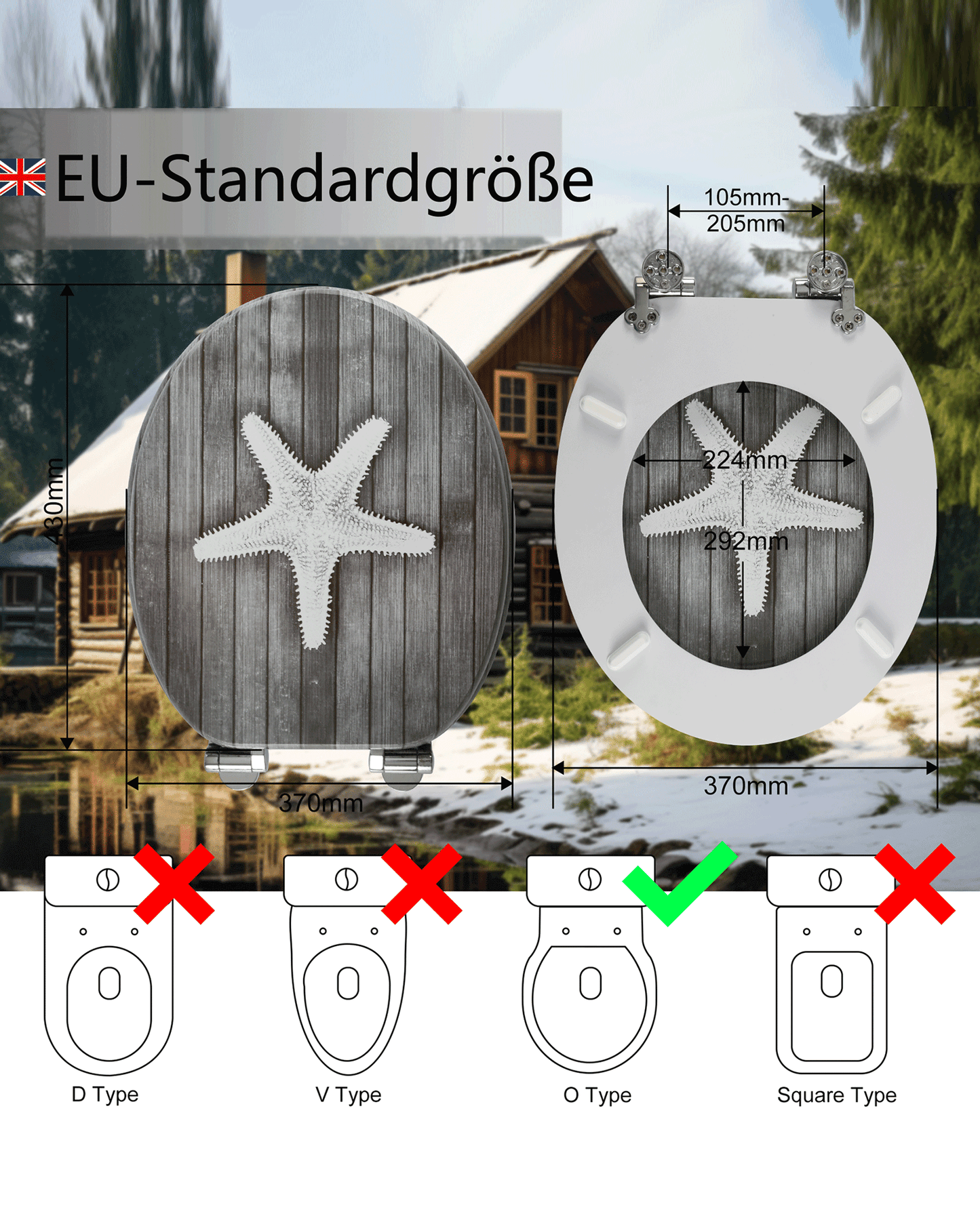 H130 WC-Sitz/Toilettensitz 