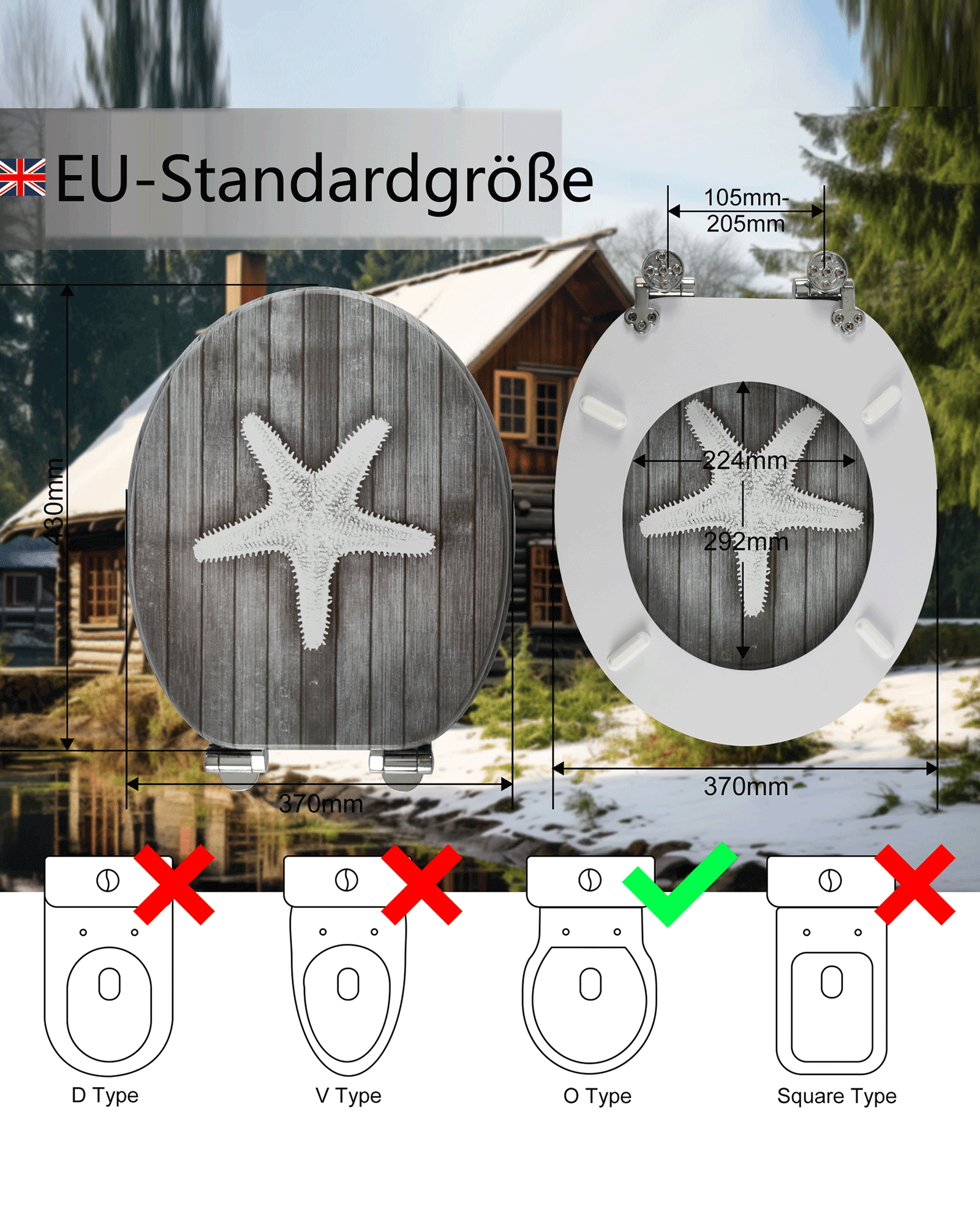 H130 WC-Sitz/Toilettensitz 