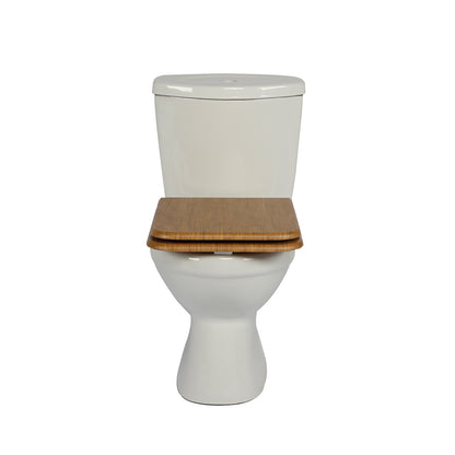 SINOBATH MDF WC-Sitz Quadrat Holzmaserung Softclose Toilettensitz — D-Z02