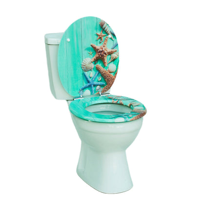 SINOBATH MDF WC-Sitz Blau Softclose Toilettensitz — H150