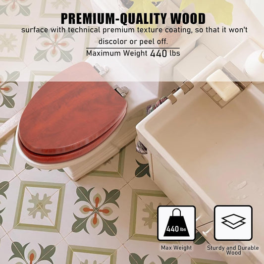 SINOBATH MDF WC-Sitz Rot Softclose Toilettensitz — A01