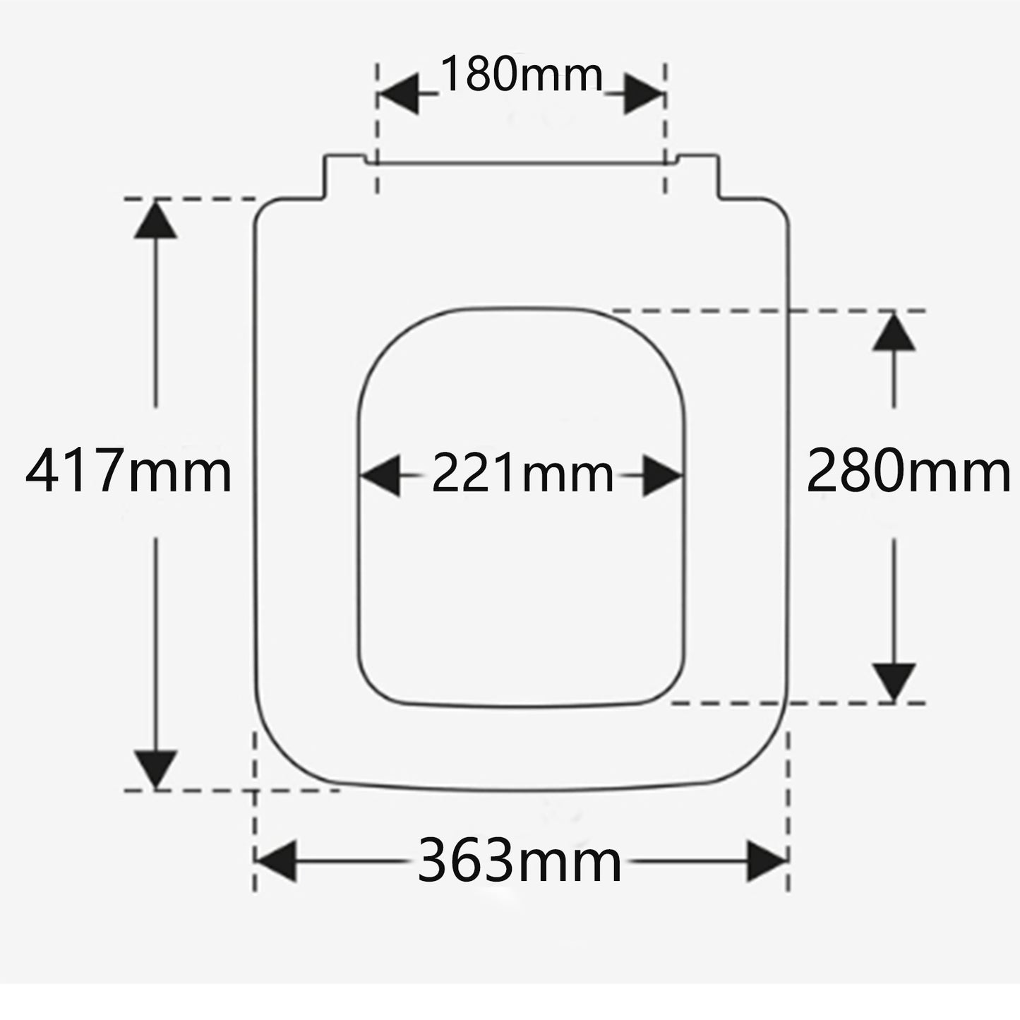 SINOBATH MDF WC-Sitz Quadrat Holzmaserung Softclose Toilettensitz — D-Z02
