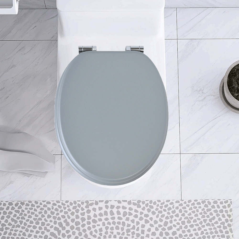 SINOBATH MDF-Holzkern, WC-Sitz Toilettensitz mit Absenkautomatik, Softclose-Scharnier(G01)