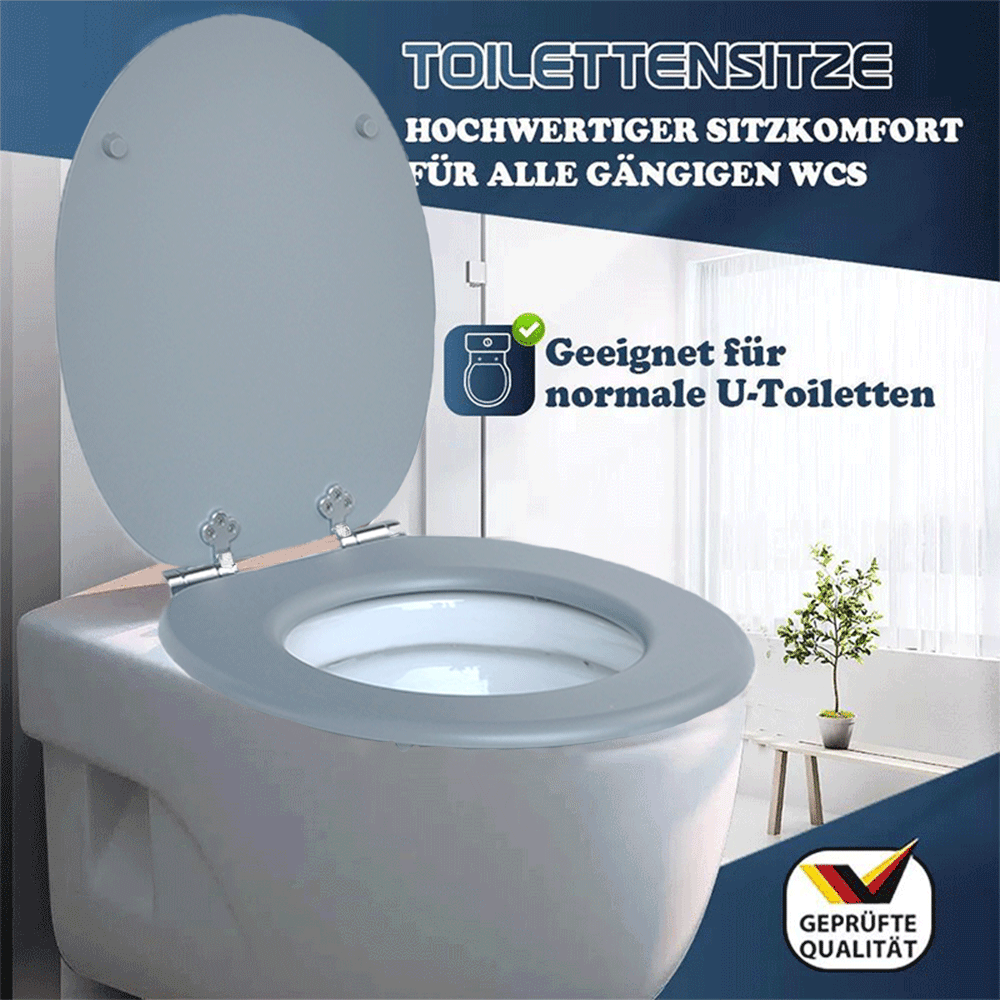 SINOBATH MDF-Holzkern, WC-Sitz Toilettensitz mit Absenkautomatik, Softclose-Scharnier(G01)