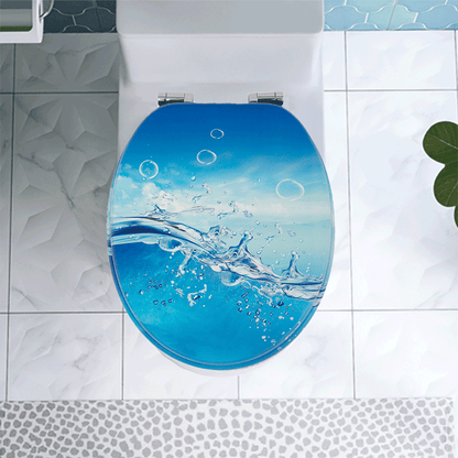 SINOBATH MDF-Holzkern, WC-Sitz Toilettensitz mit Absenkautomatik, Softclose-Scharnier£¨H051£©