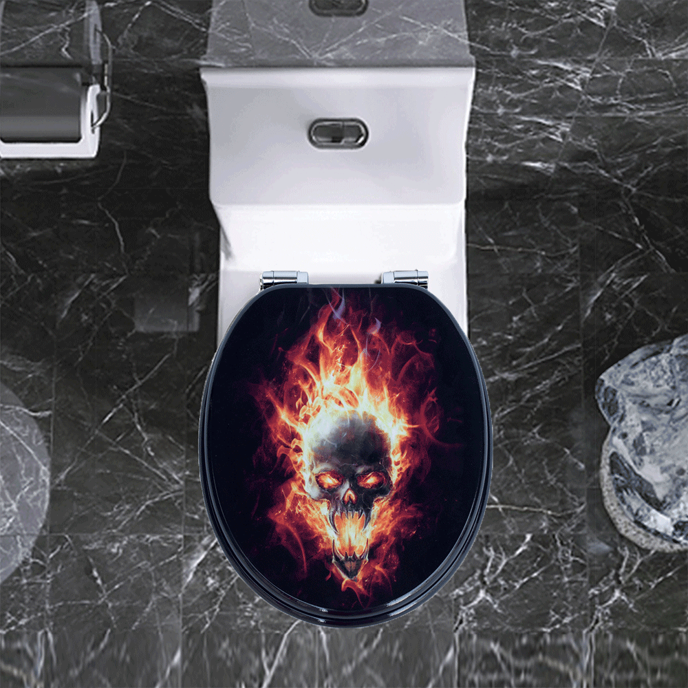 SINOBATH MDF-Holzkern, WC-Sitz Toilettensitz mit Absenkautomatik, Softclose-Scharnier(H143)